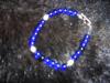 Pearls and blue glass beads  7835
