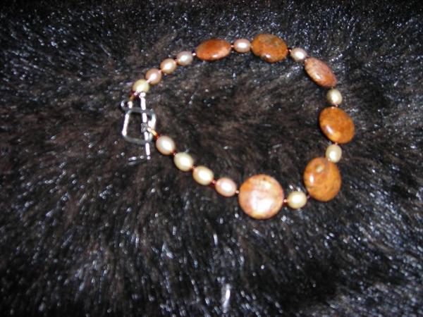 Brown agate bracelet 7832