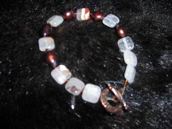 Brazilian quartz and pearls   7850